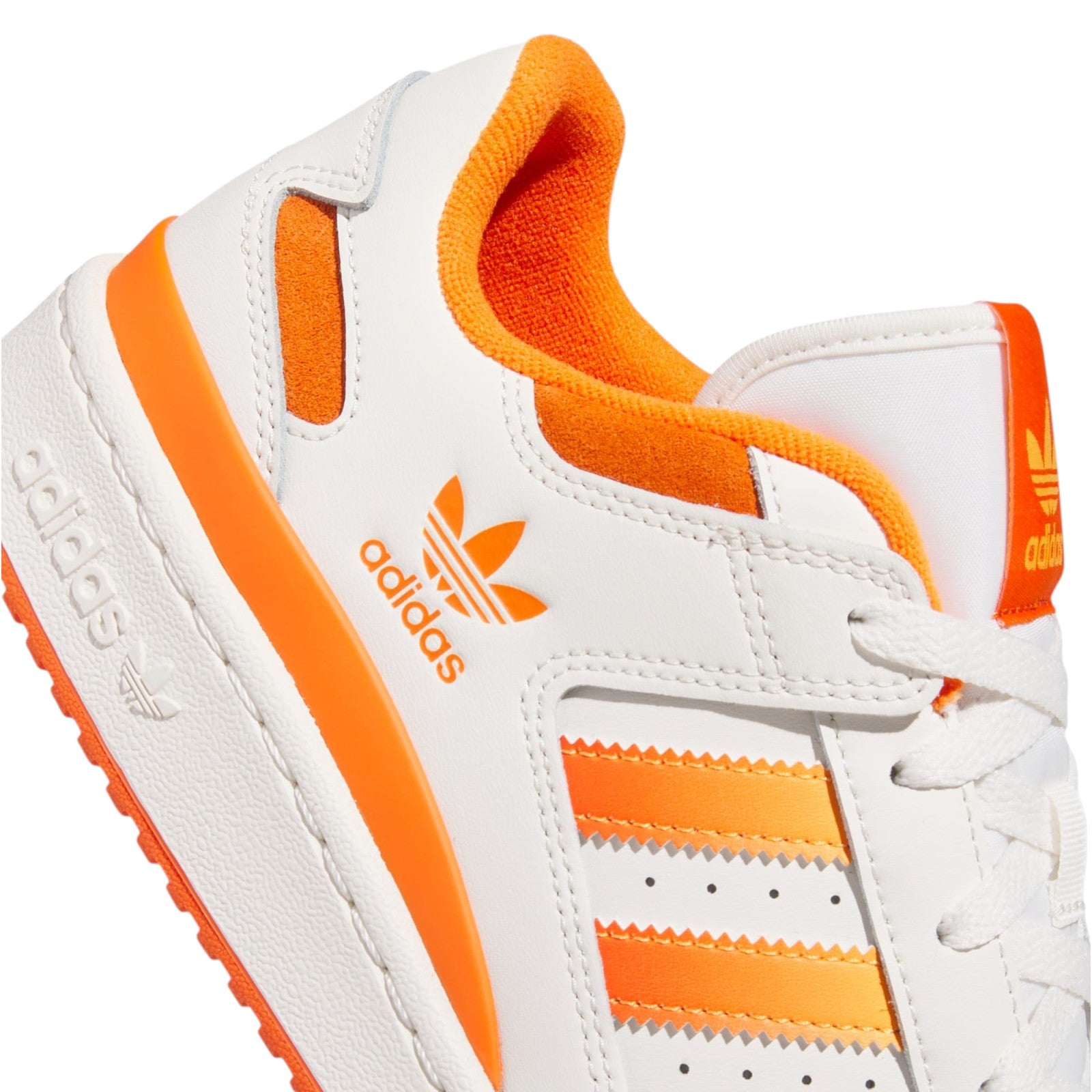 adidas Originals Forum Low CL Trainers - Cloud White / Real Gold / Orange