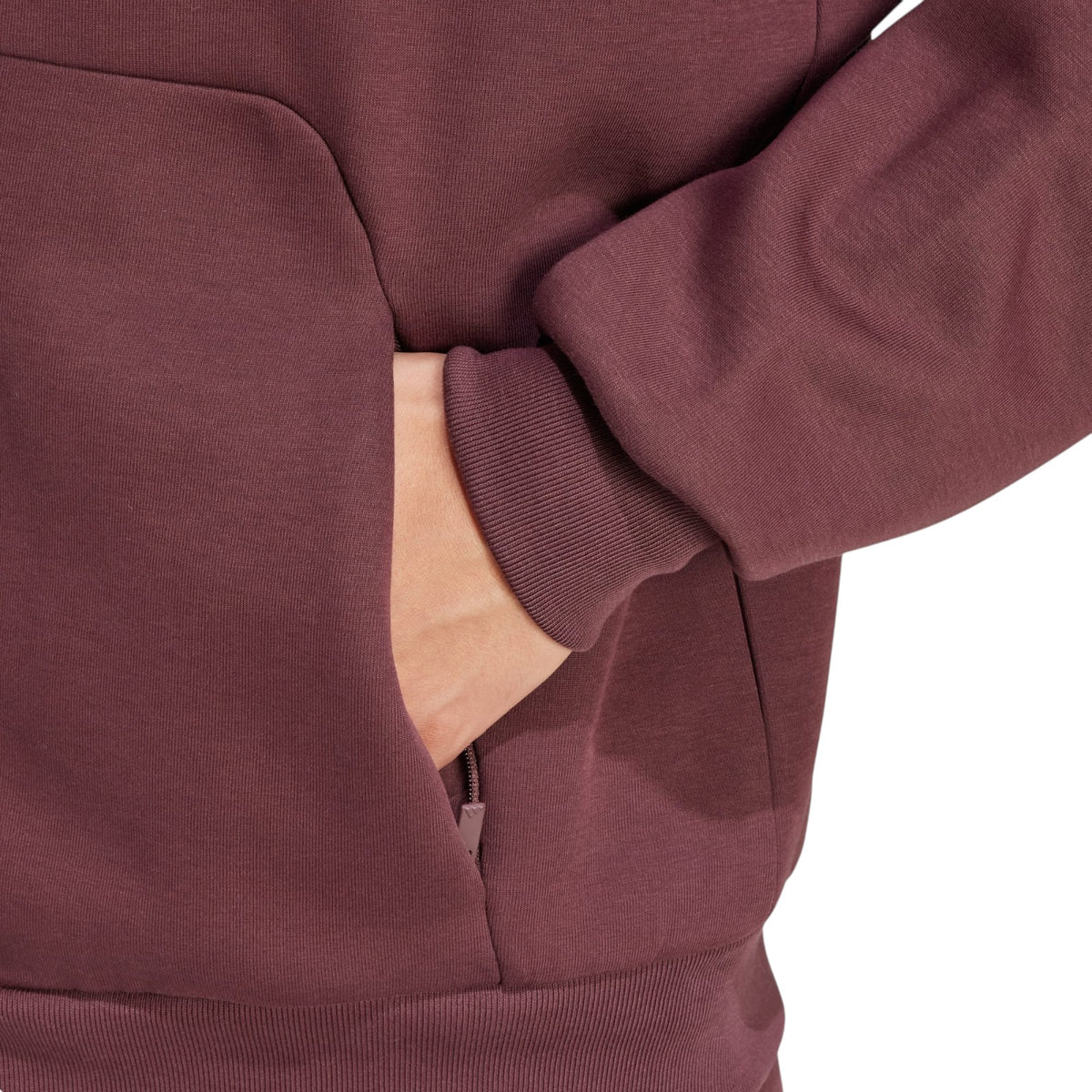 adidas Men's Future Icons 3-Stripes Full-Zip Hoodie - Burgundy