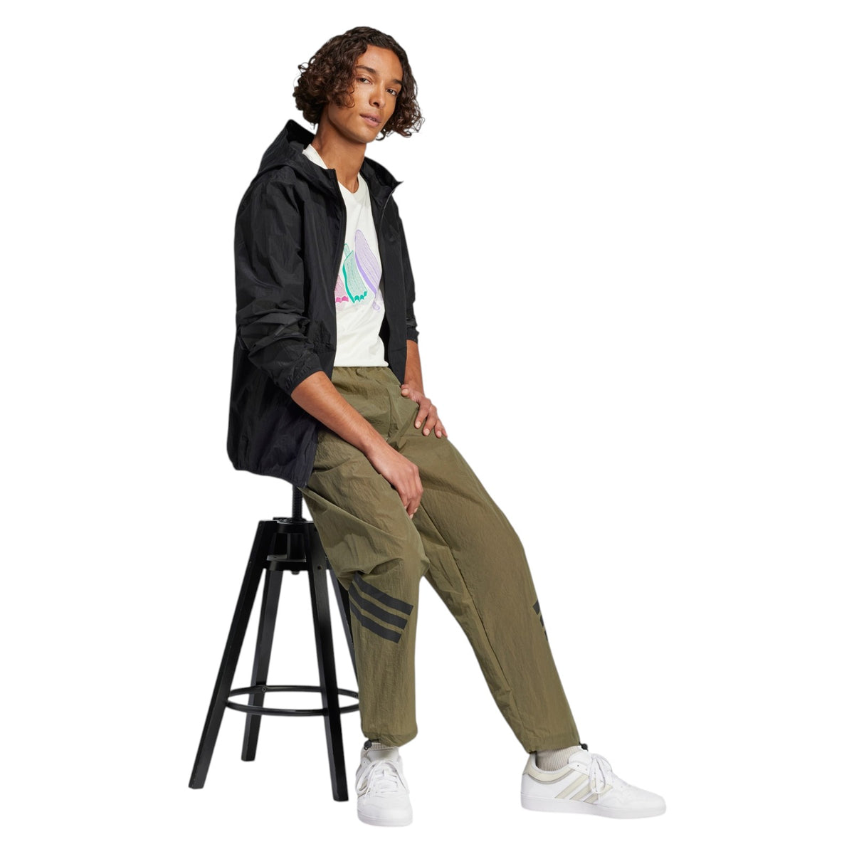 adidas Men's Future Icons 3-Stripes Woven Pants - Green