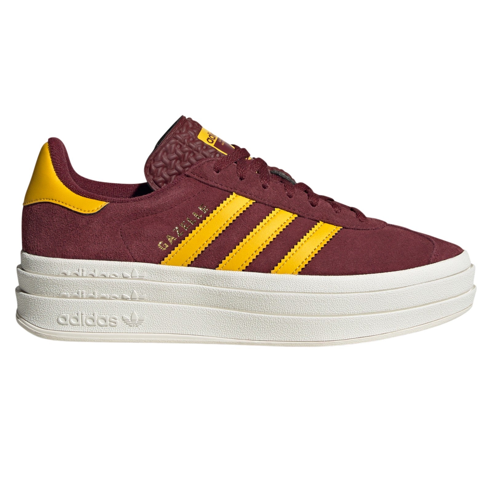 adidas Originals Womens Gazelle Bold Shoes - Shadow Red / Bold Gold