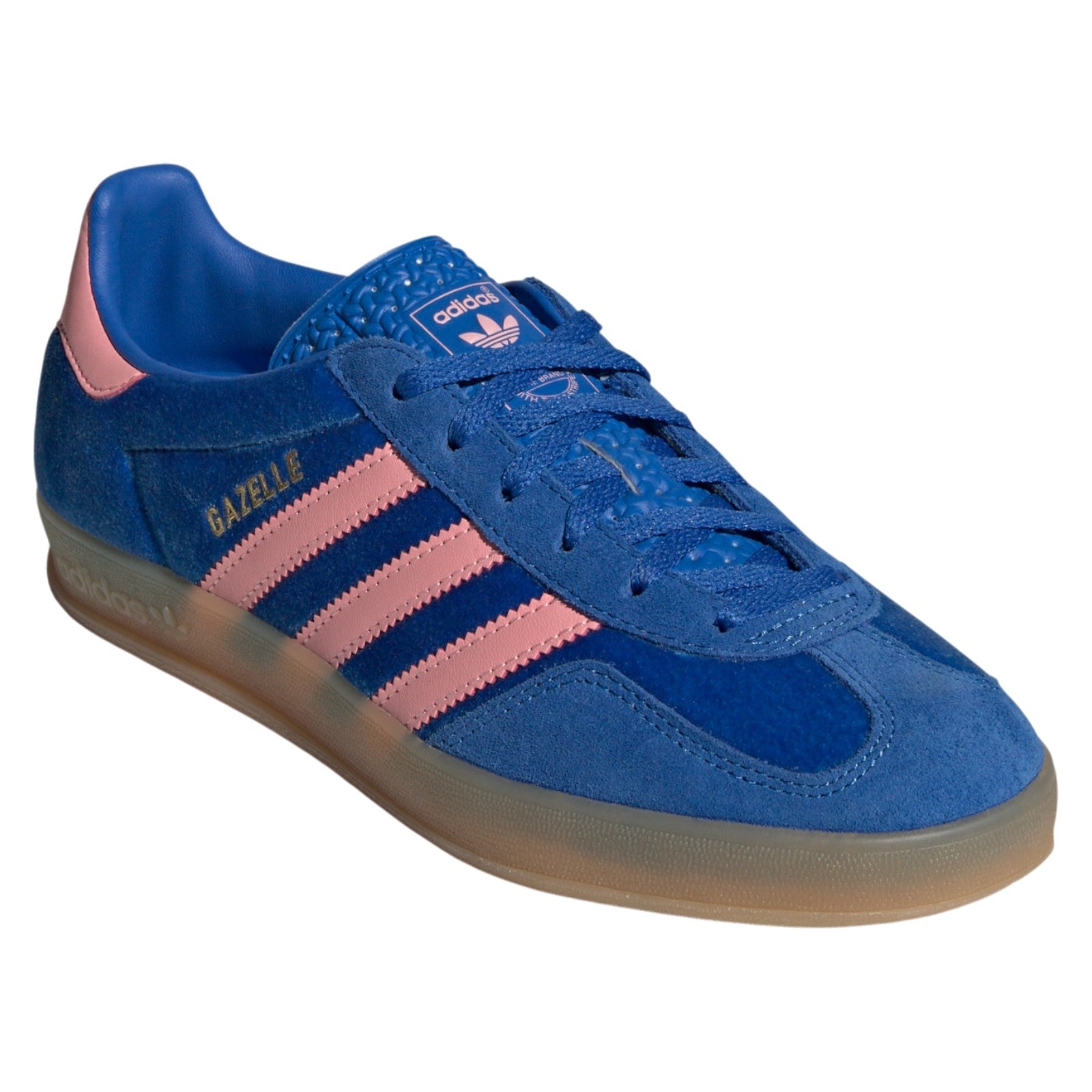 adidas Womens Gazelle Indoor Shoes - Blue / Semi Pink Spark / Gum