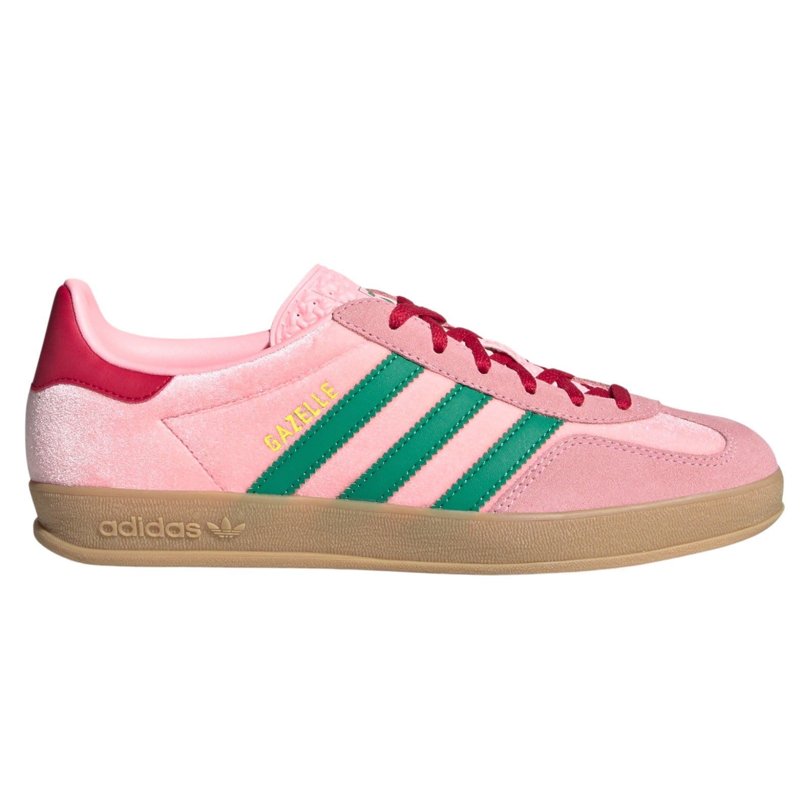 adidas Originals Womens Gazelle Indoor Shoes - Glow Pink / Court Green