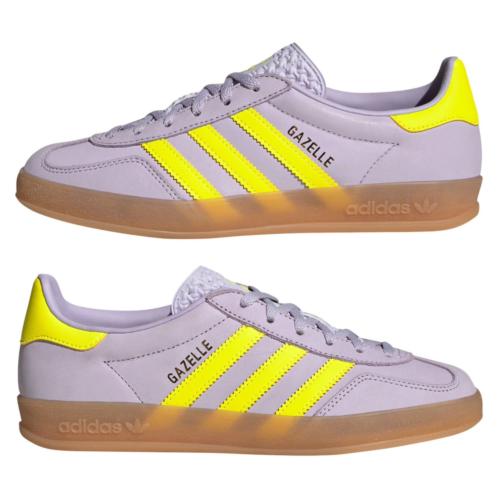 adidas Originals Womens Gazelle Indoor Shoes - Purple / Solar Yellow