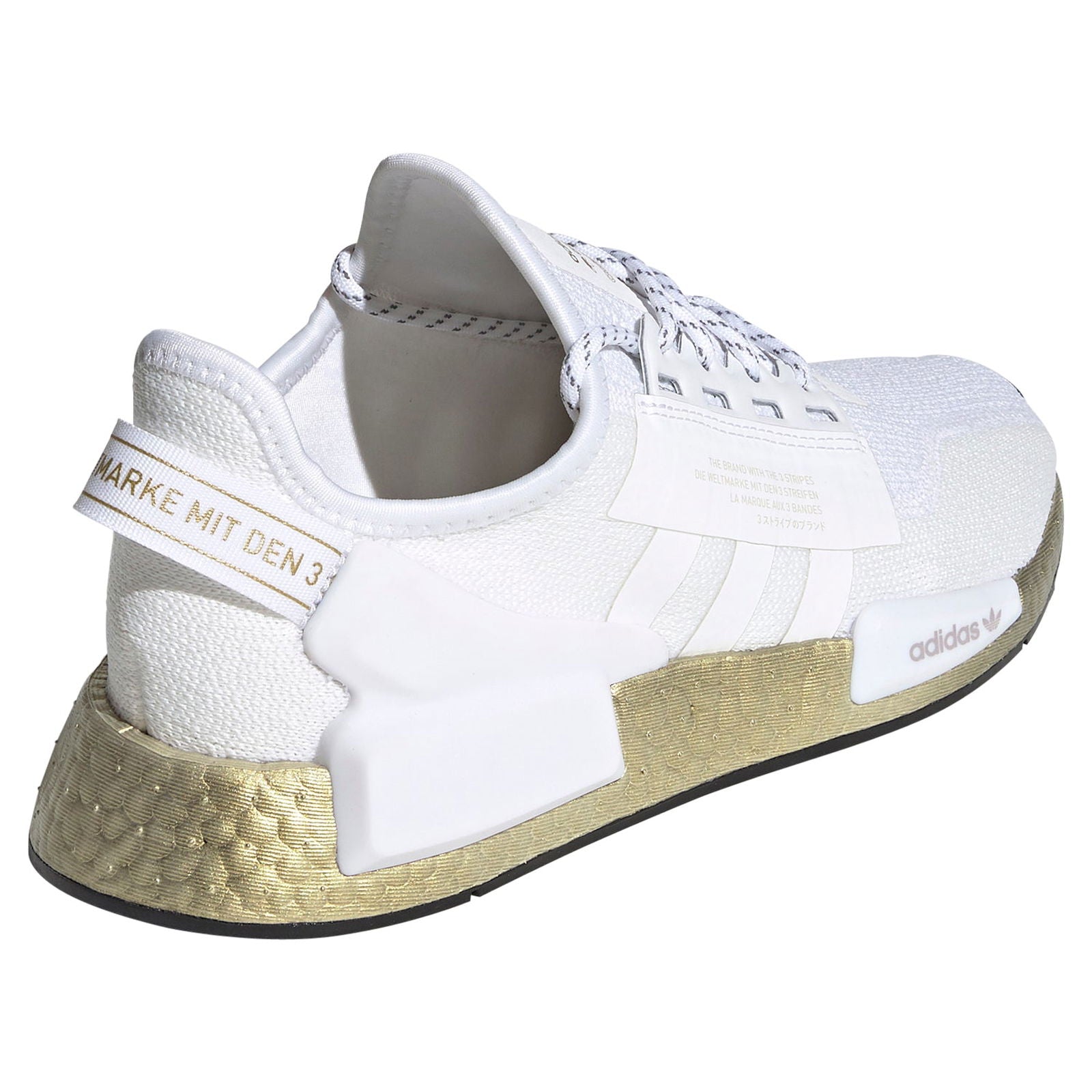 adidas Originals Womens NMD R1 V2 Shoes Cloud White Gold ViaductClothing