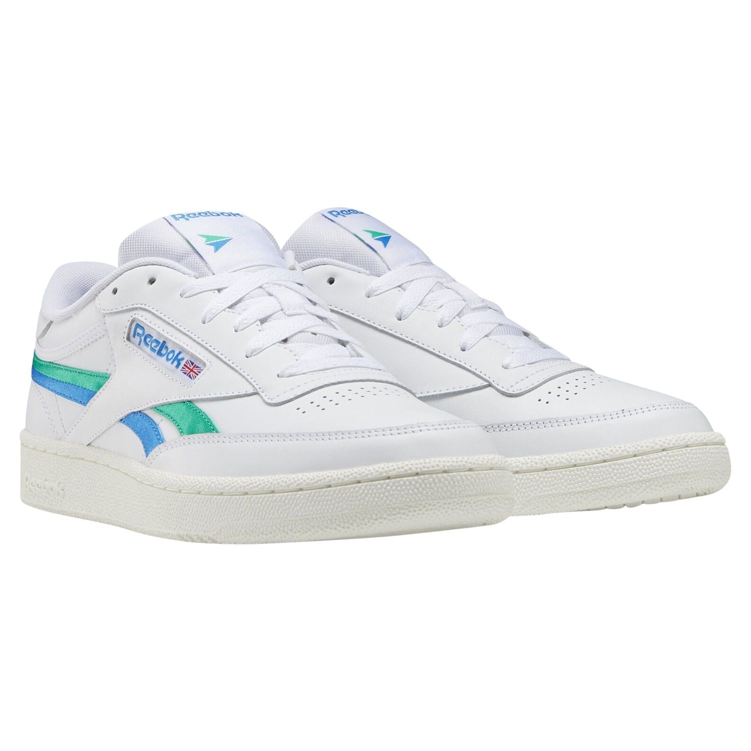 Reebok Classics Club C Revenge Shoes - White / Blue / Green - ViaductClothing -  -  