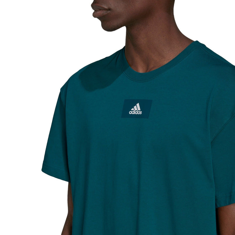 adidas Essentials FeelVivid Drop Shoulder T-Shirt - Linen Green / Green Oxide - ViaductClothing -  -  