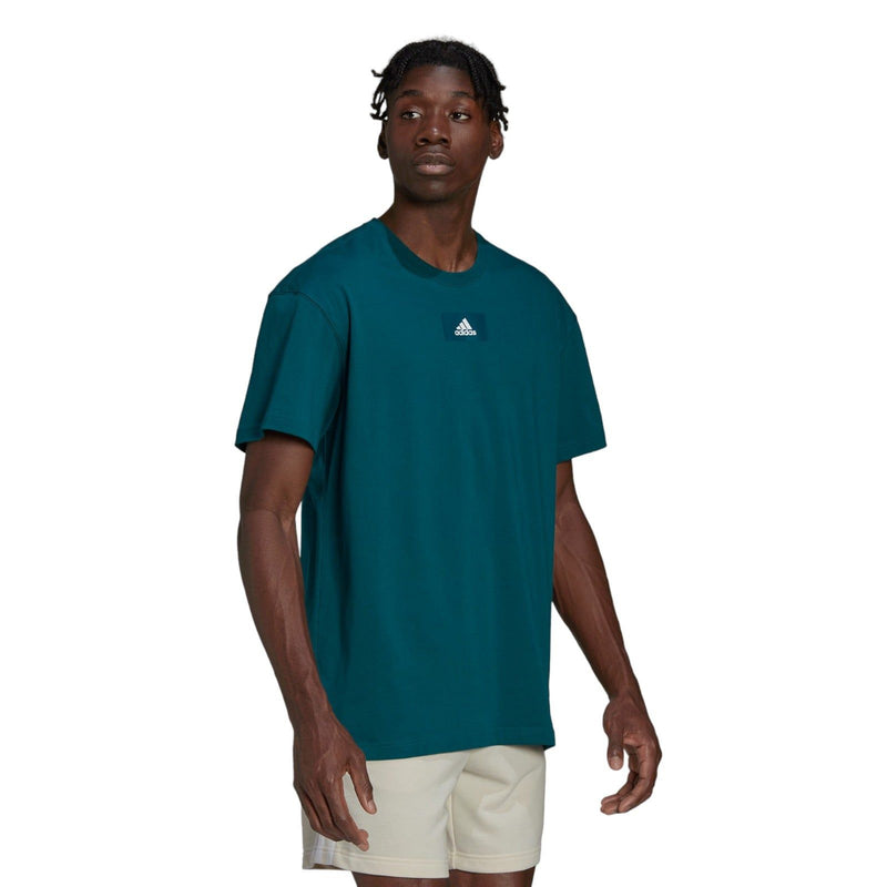 adidas Essentials FeelVivid Drop Shoulder T-Shirt - Linen Green / Green Oxide - ViaductClothing -  -  