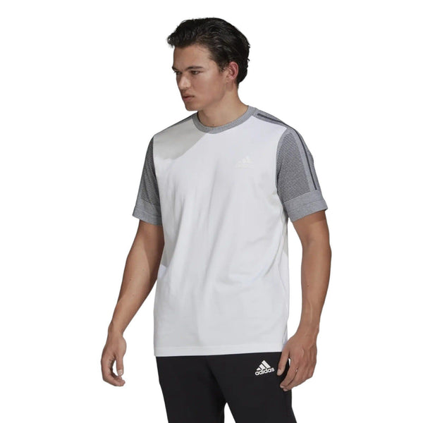 adidas Z.N.E. Sportswear Aeroknit T-Shirt - White/Grey - ViaductClothing -  -  