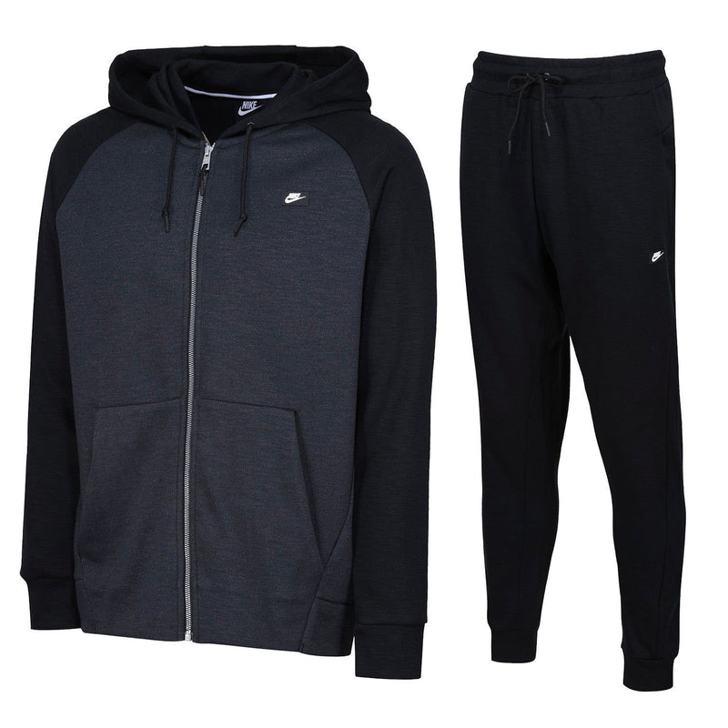 Nike NSW Optic Full Zip Tracksuit - Black/Grey - ViaductClothing -  -  