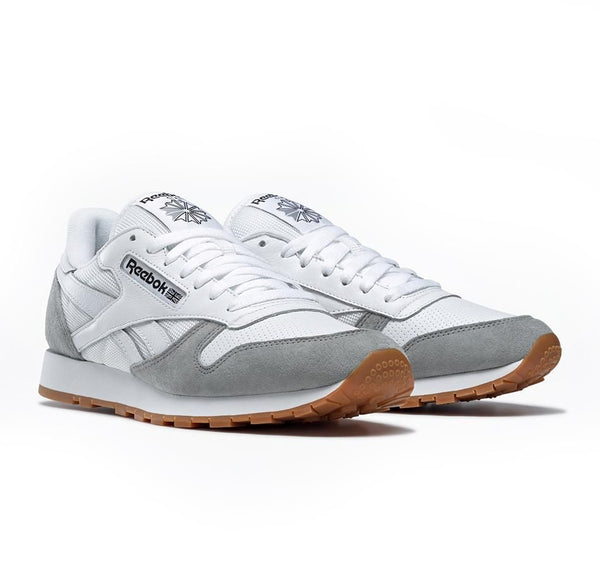 Reebok Classic Leather MU Trainers - White / Grey - ViaductClothing -  -  