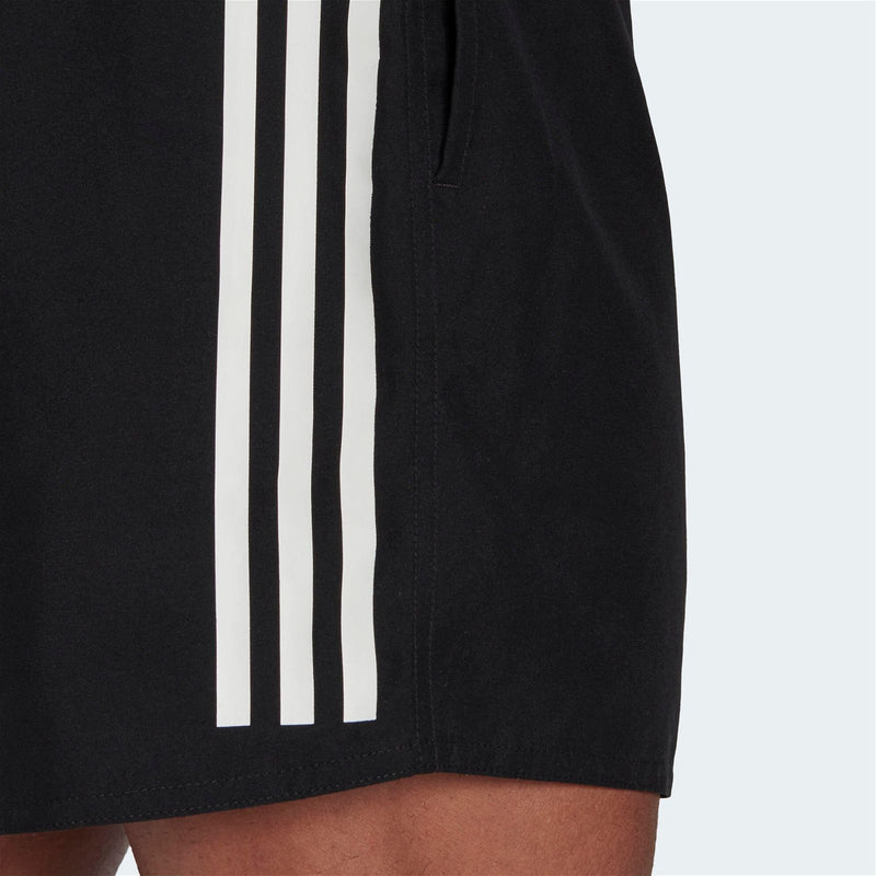 adidas Short Length Colorblock 3 Stripes Swim Shorts - Black / Grey Six - ViaductClothing -  -  