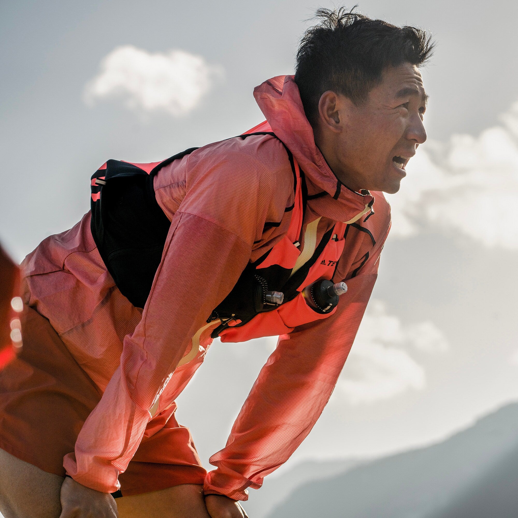 adidas Terrex Agravic Windweave Trail Windbreaker - Red