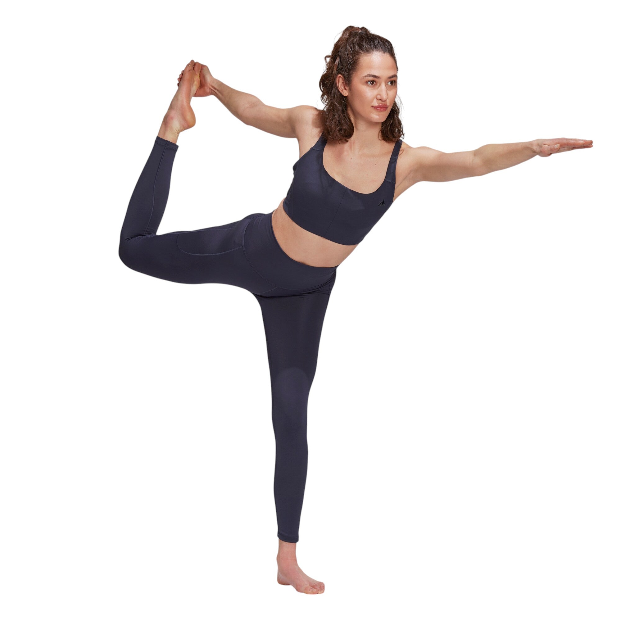 adidas Womens Yoga Studio 7/8 Leggings - Blue