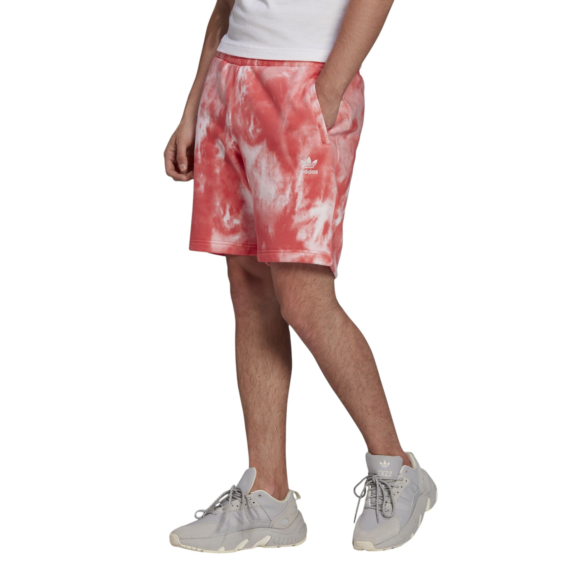 adidas Originals Adicolor Essentials Trefoil Tiedye Sweatshorts - Red