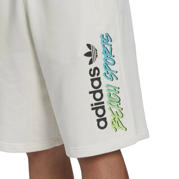 adidas Originals Graphics Stoked Fish Fleece Shorts - White