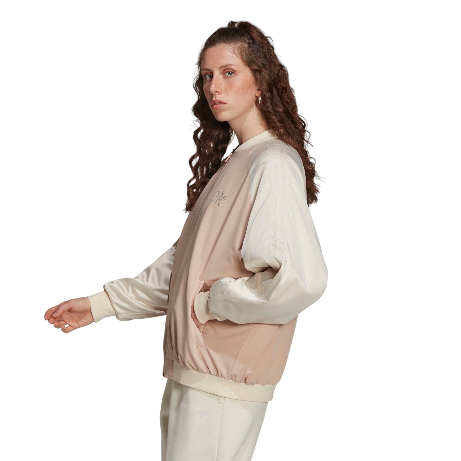 adidas Originals Womens 2000 Luxe Bomber Jacket - Ash Pearl