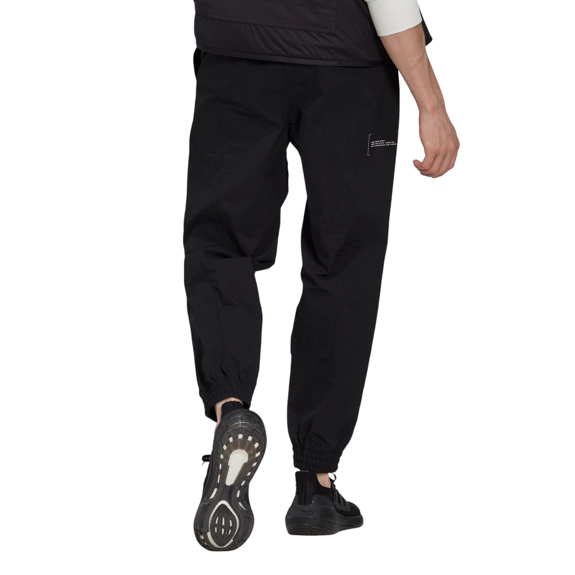 adidas Men's Cargo Track Pants Nylon Joggers - Black