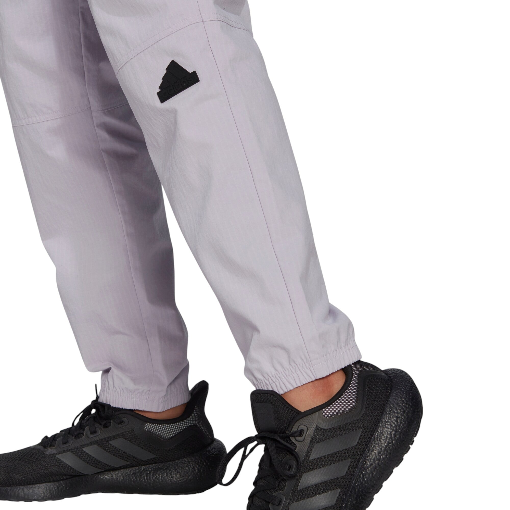 adidas Womens Training Future Lounge Rubber Logo Cargo Pants - Purple