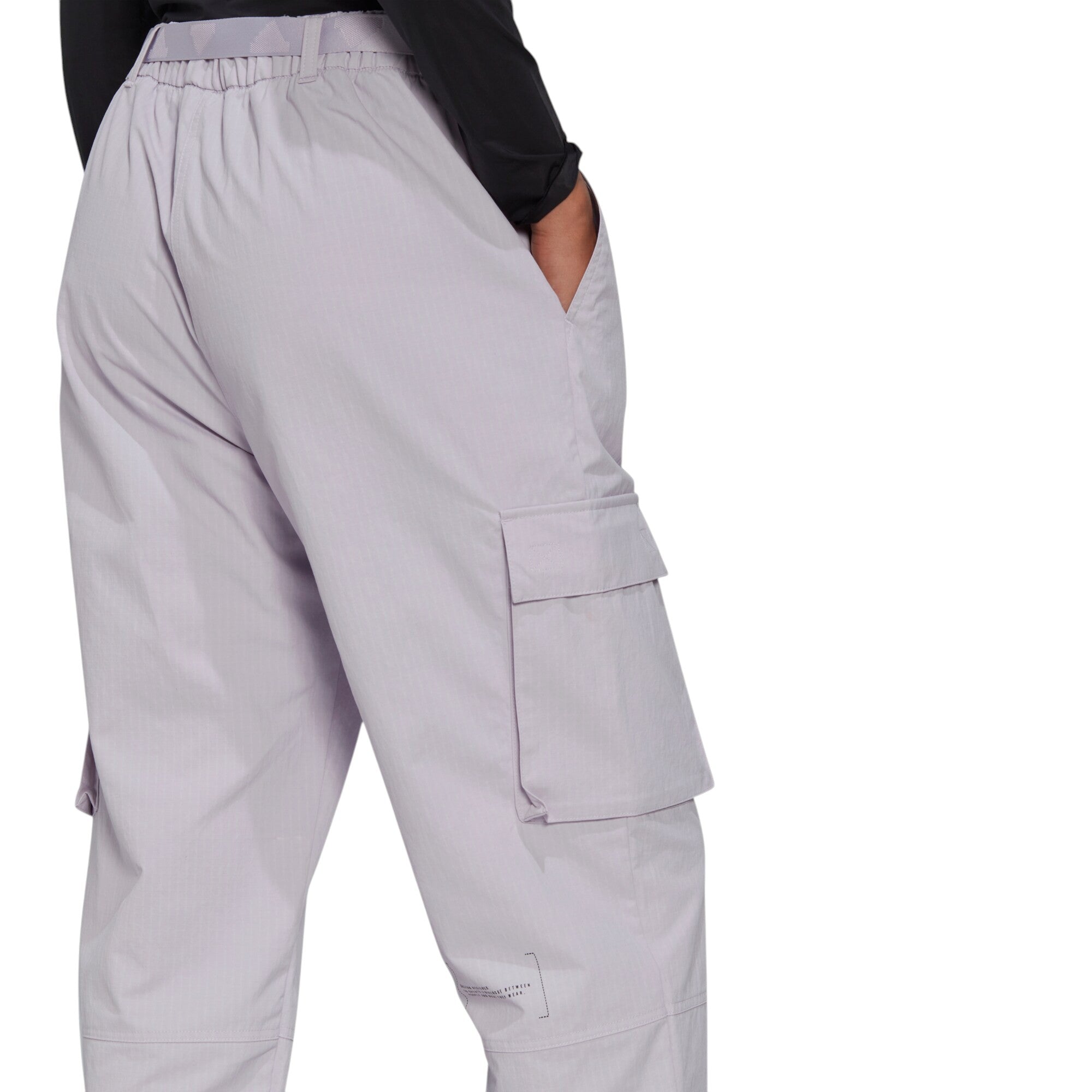 adidas Womens Training Future Lounge Rubber Logo Cargo Pants - Purple