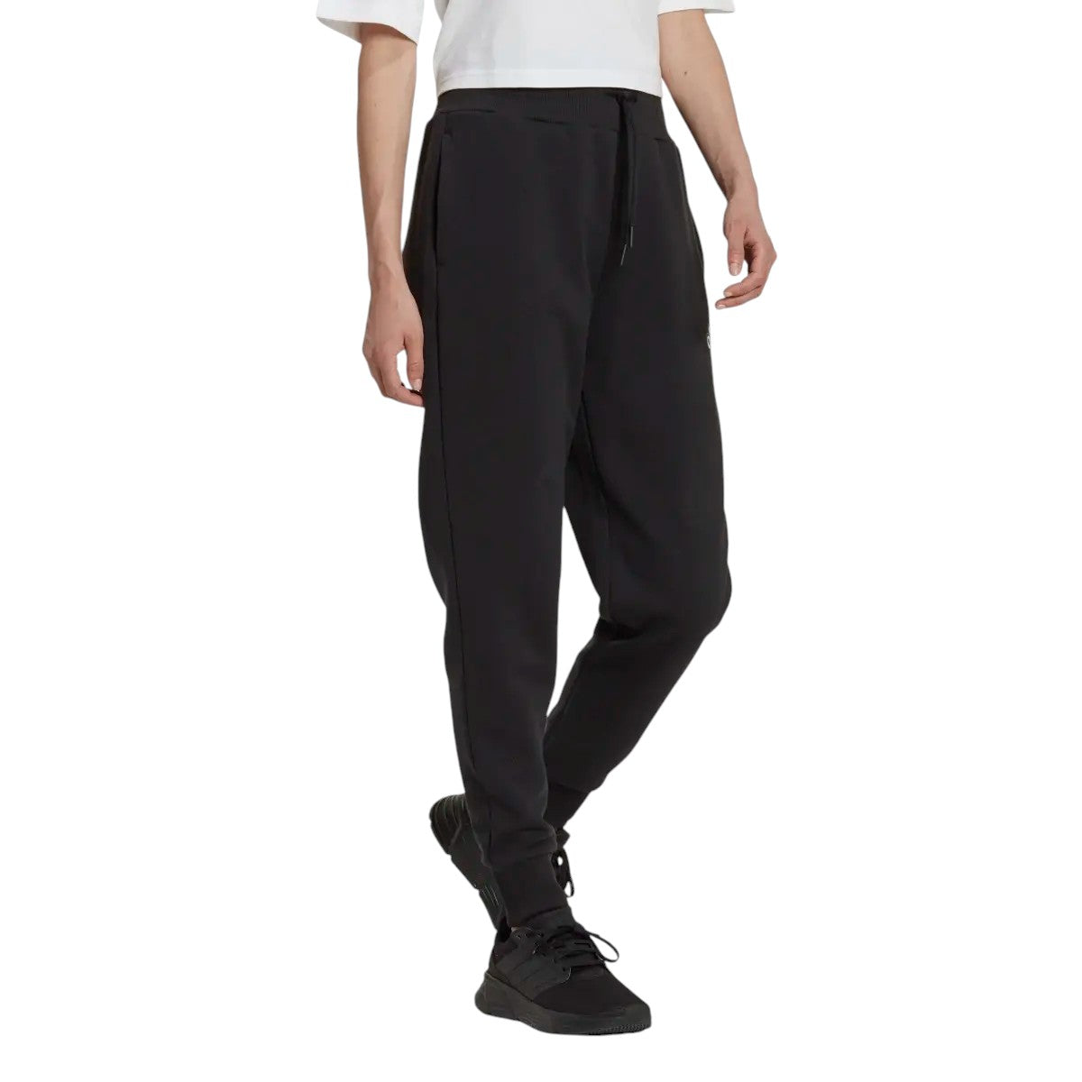 adidas Womens Essentials Multi-Colored Logo Joggers - Black
