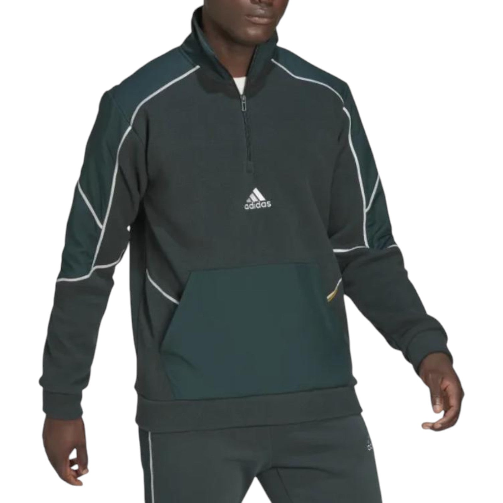 adidas Reflect-in-the-Dark Polar Fleece 1/4-Zip Top - Shadow Green