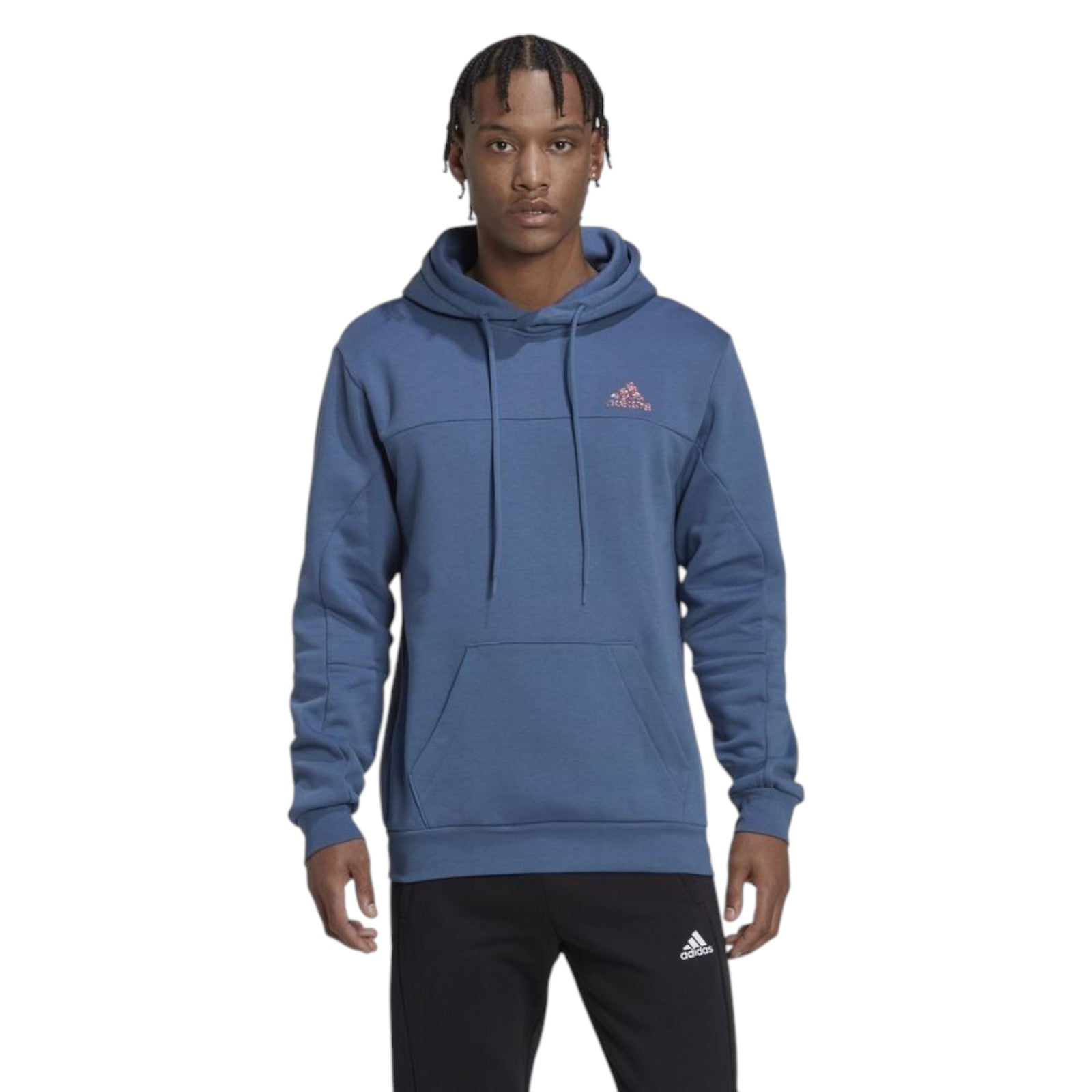 adidas Men's Stadium Fleece Badge of Sport Hoodie - Wonder Steel
