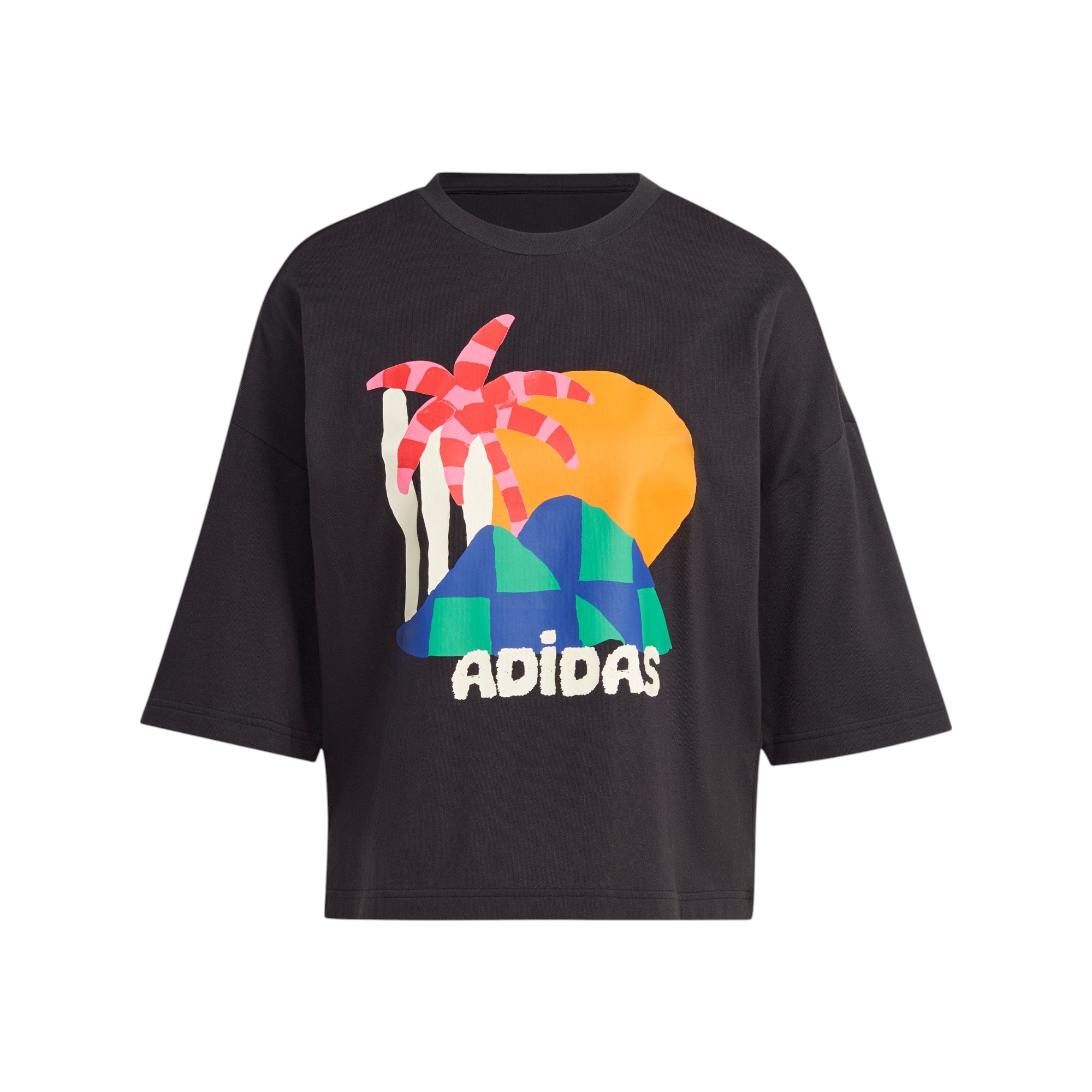 adidas x FARM Womens Rio Graphic Tee - Black