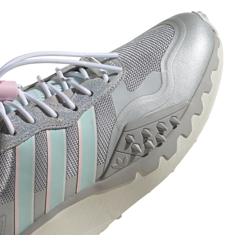 adidas Originals Womens Choigo Platform Trainers - Silver Metallic / Halo Mint - ViaductClothing -  -  