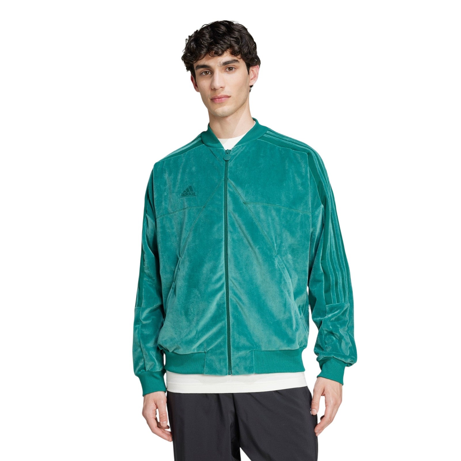 adidas Originals Men's House of Tiro Velour Bomber Jacket - Green