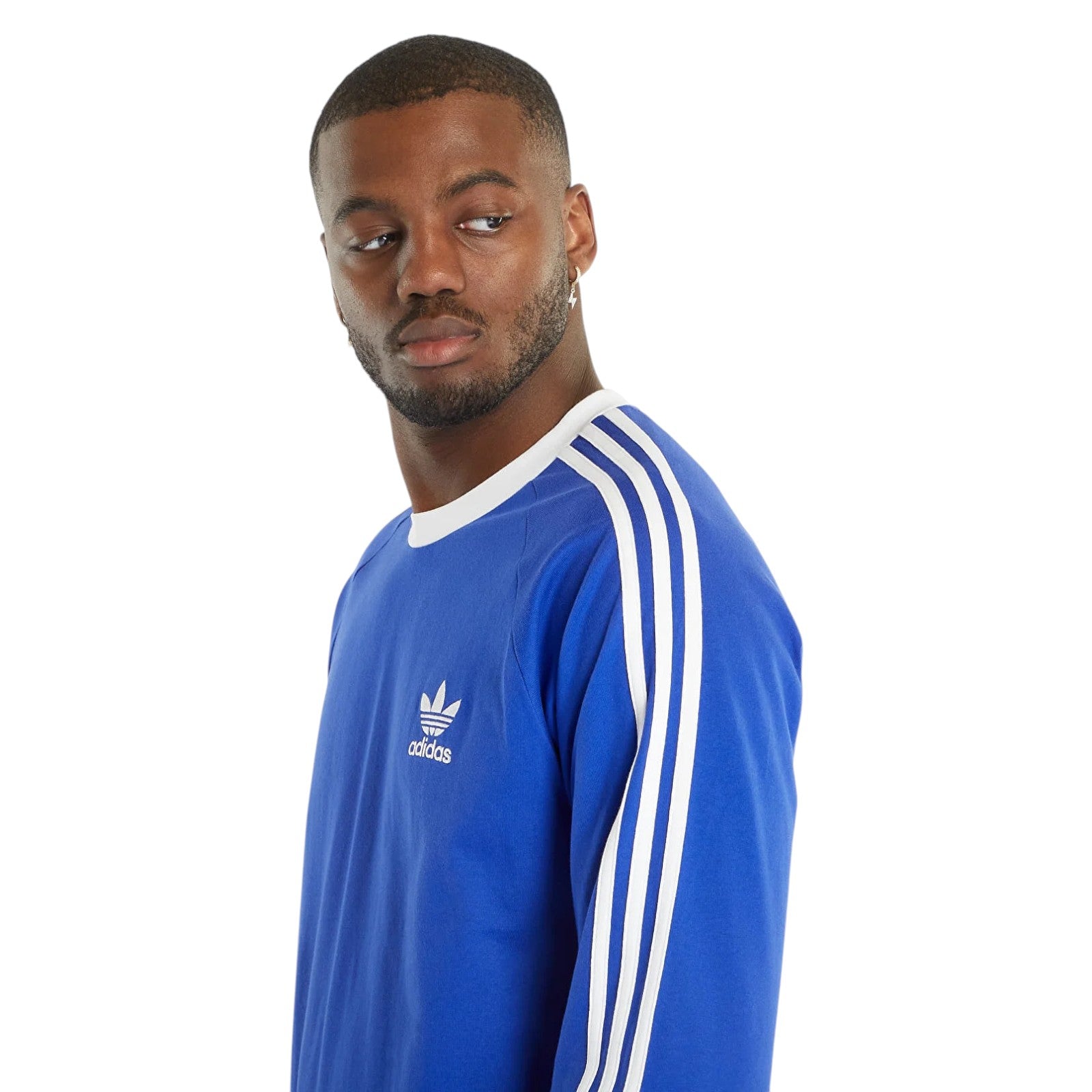 adidas Originals Men's Adicolor Classics 3-Stripes Long Sleeve Tee - Blue