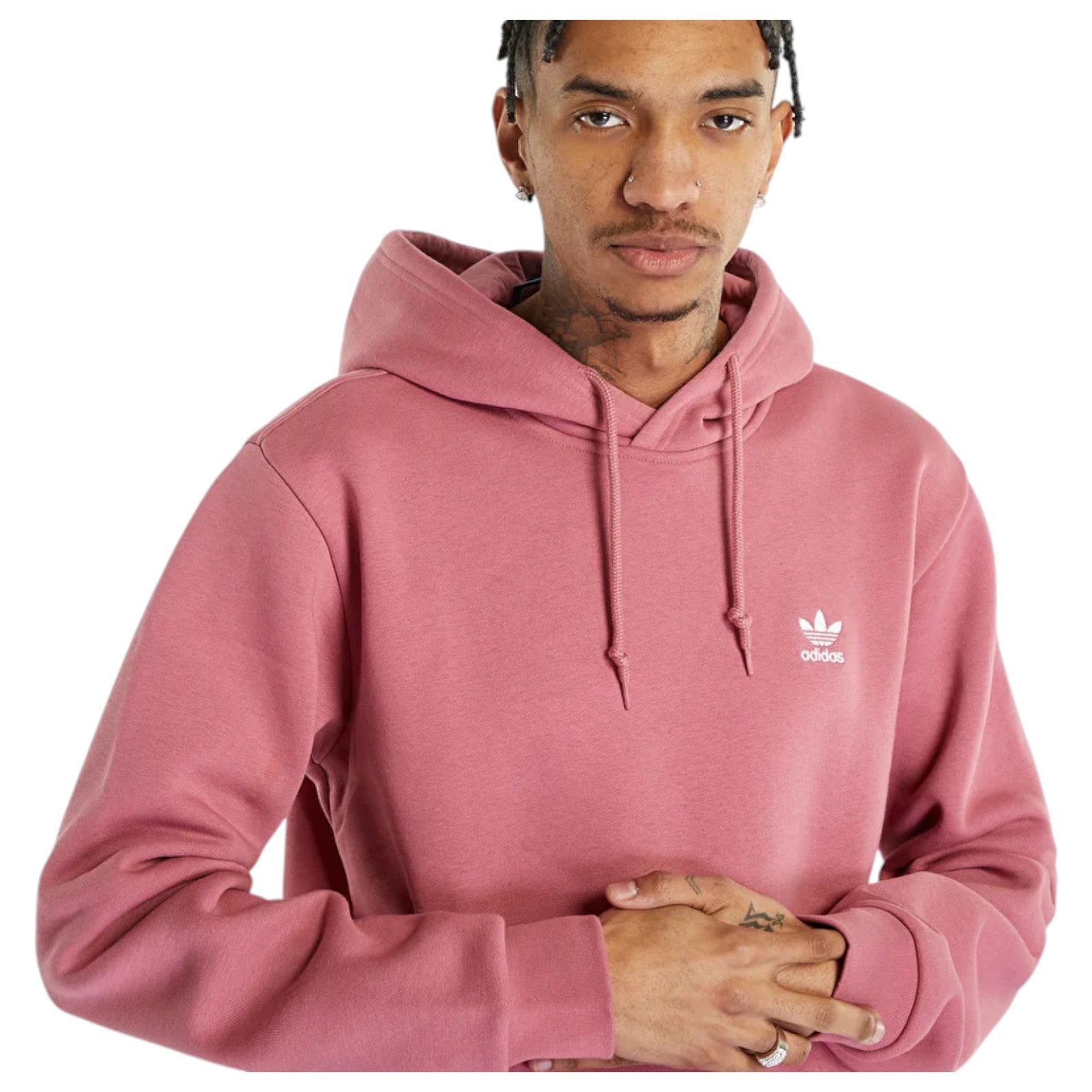 adidas Originals Men's Trefoil Essentials Hoodie - Pink