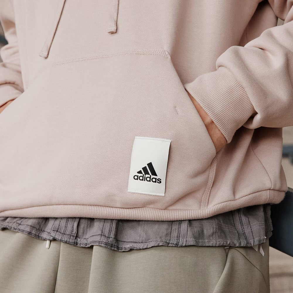 adidas Lounge Fleece Pullover Hoodie - Brown