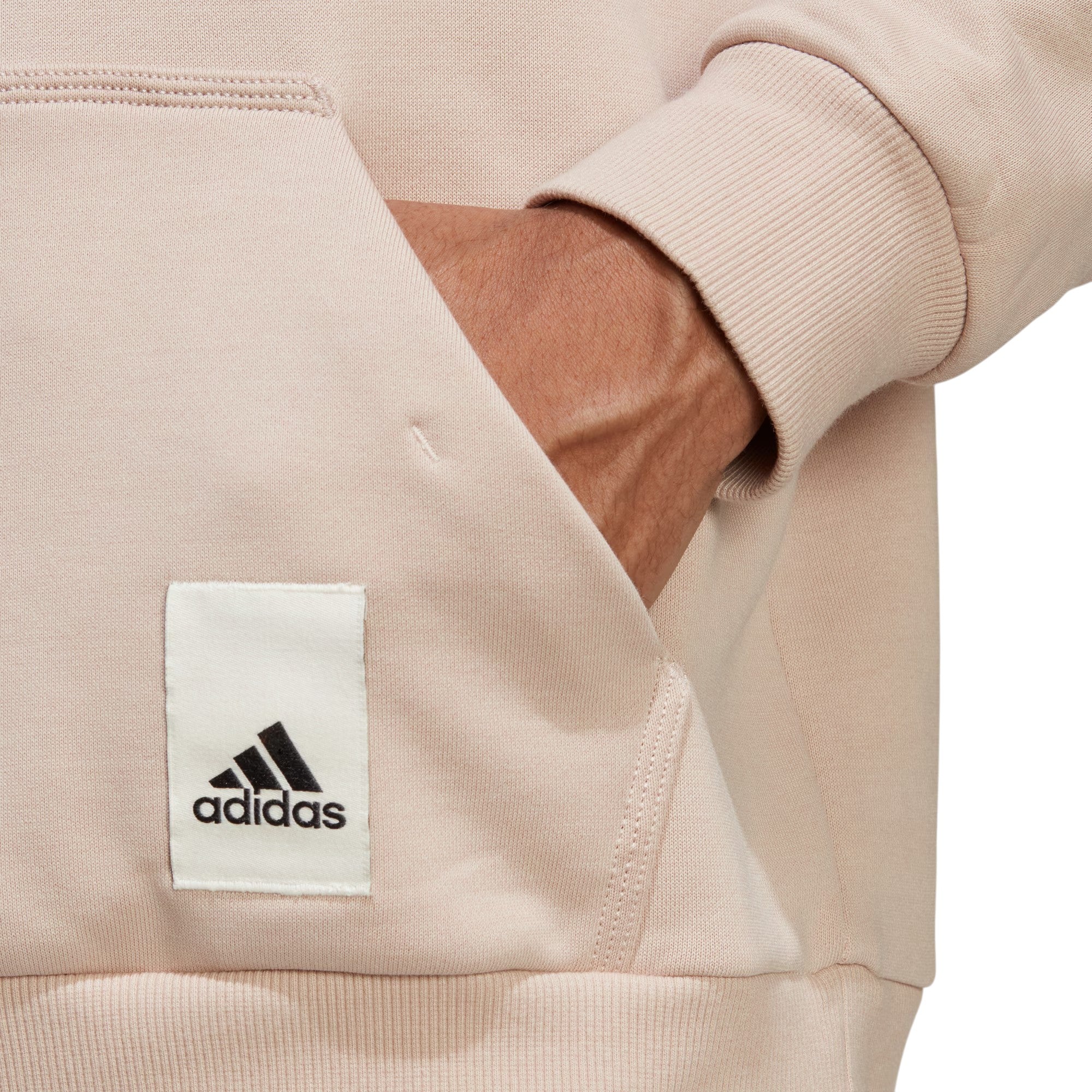 adidas Lounge Fleece Pullover Hoodie - Brown