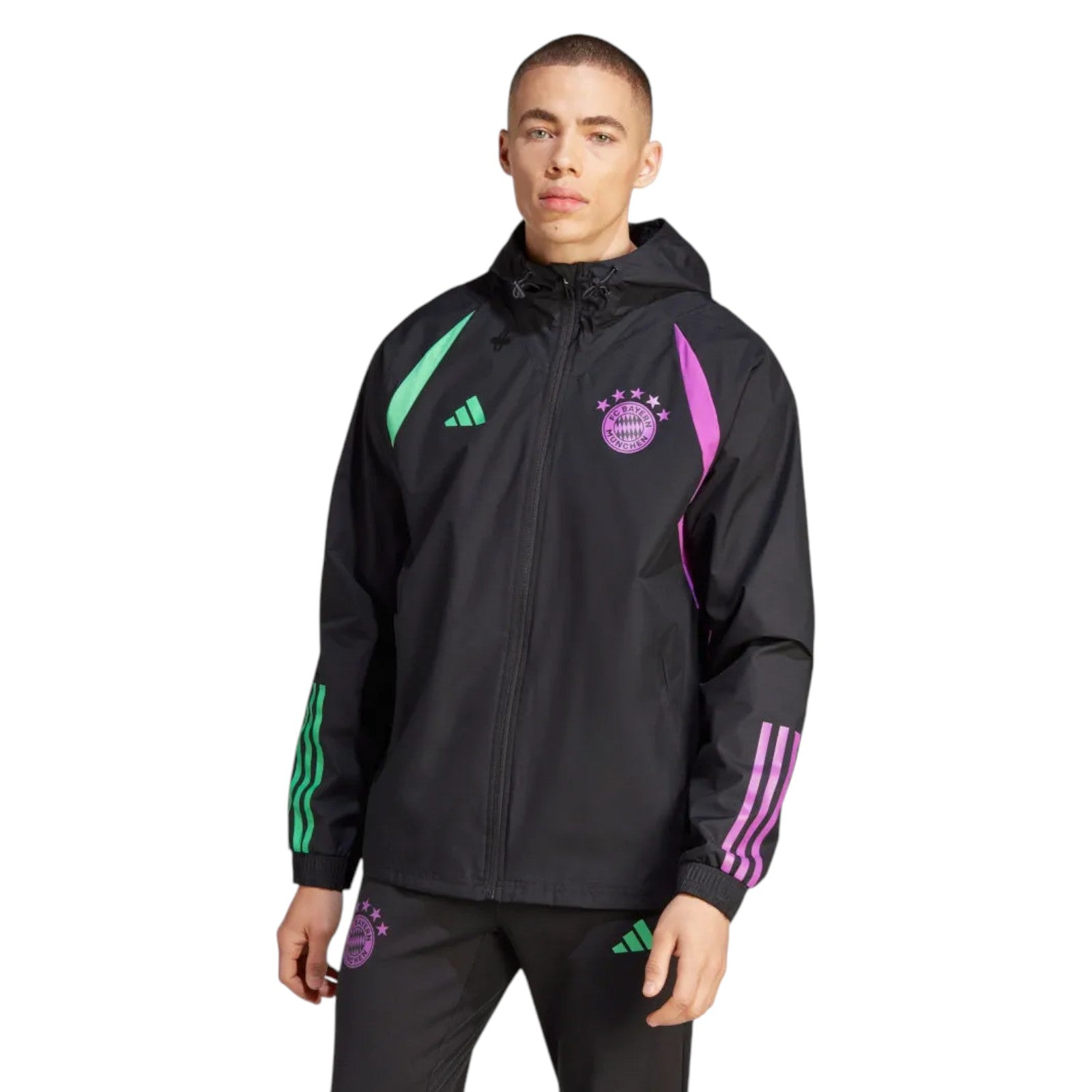 adidas Men's FC Bayern Tiro 23 All-Weather Jacket - Black