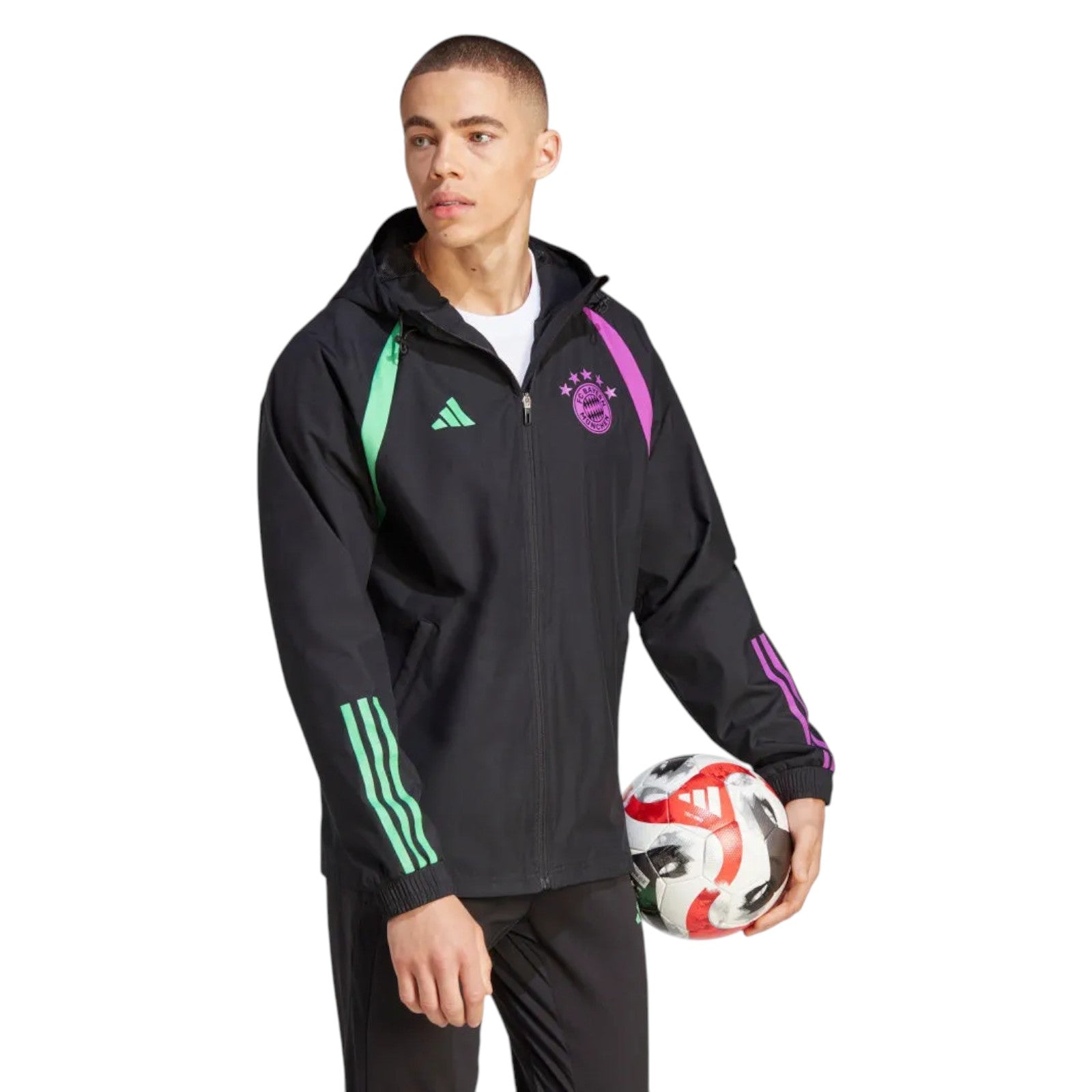 adidas Men's FC Bayern Tiro 23 All-Weather Jacket - Black