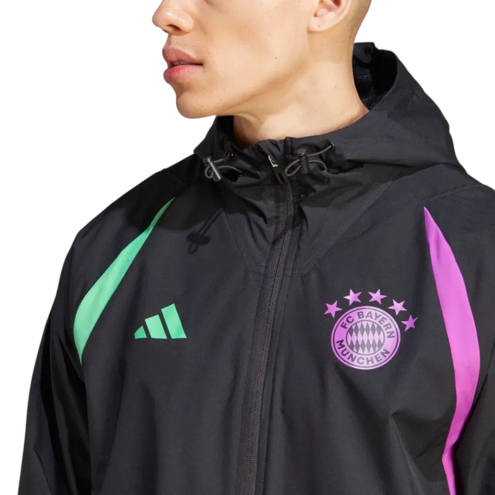 adidas Men's FC Bayern Tiro 23 All-Weather Jacket - Black