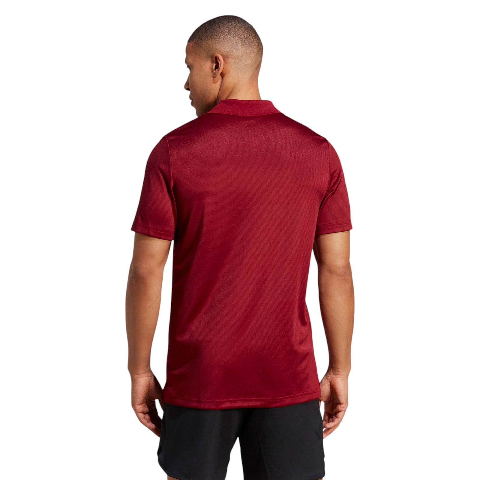adidas Men's Designed to Move 3-Stripes Polo Shirt - Burgundy