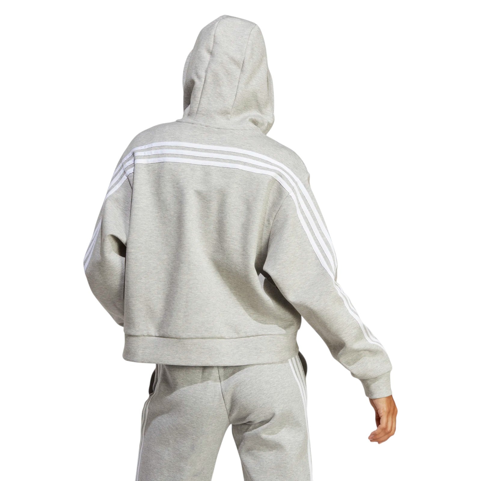 adidas Women's Future Icons 3-Stripes Full-Zip Hoodie - Grey