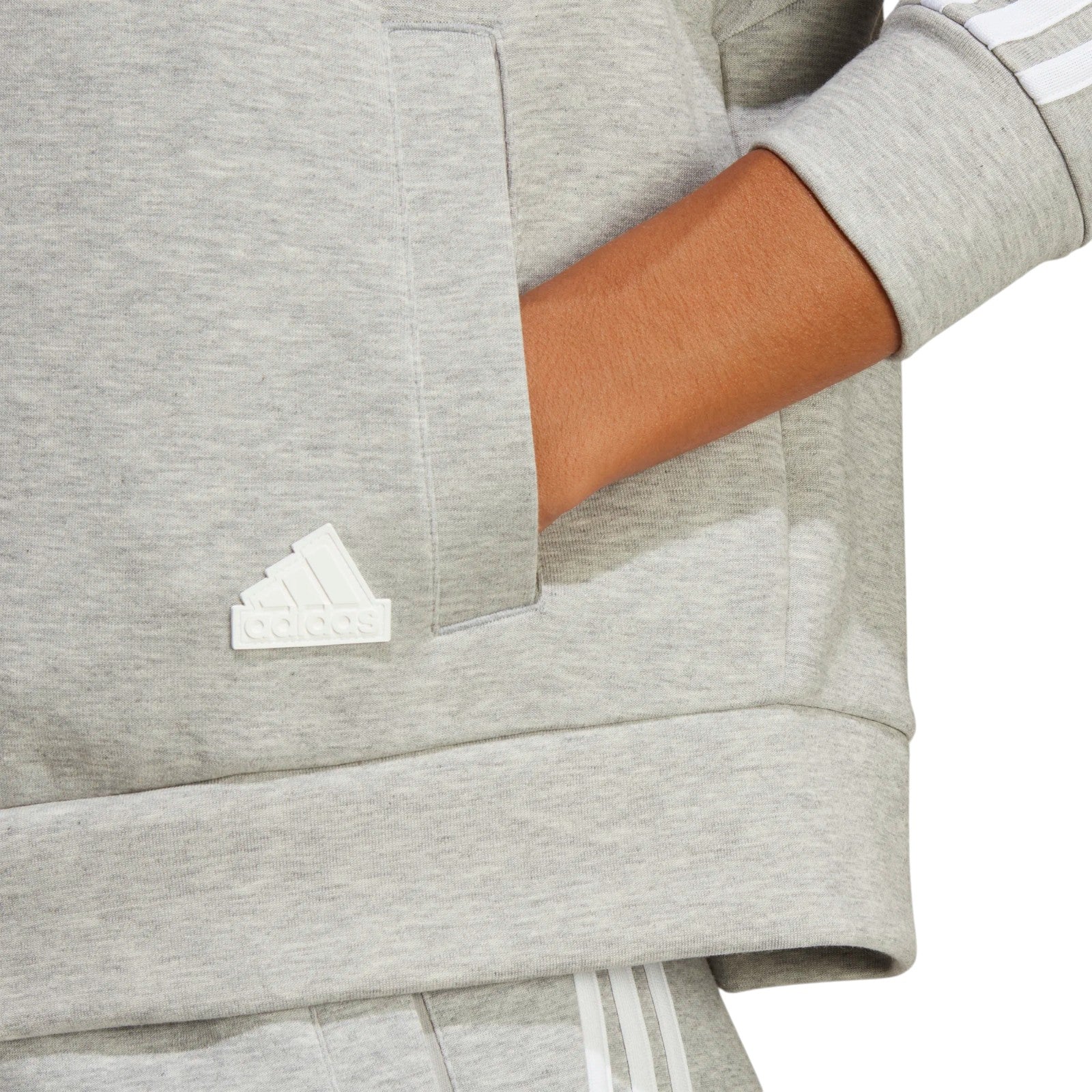 adidas Women's Future Icons 3-Stripes Full-Zip Hoodie - Grey