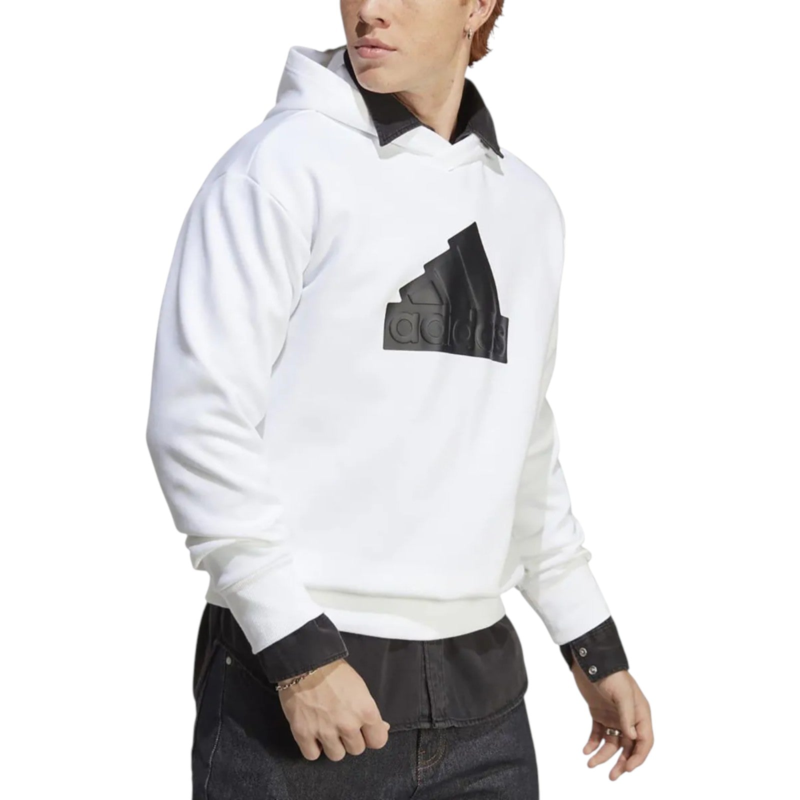 adidas Men's Future Icons Badge of Sport Hoodie - White