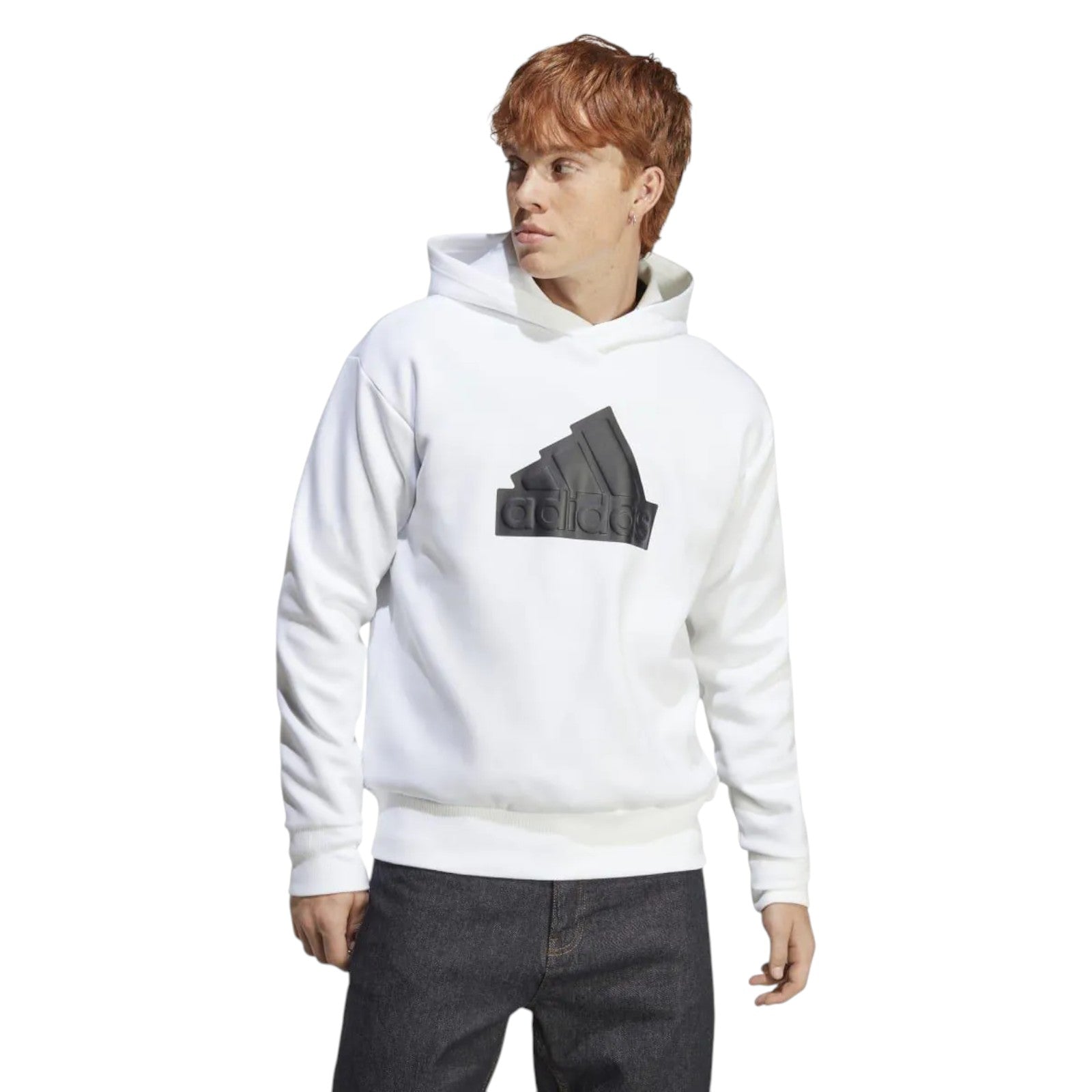 adidas Men's Future Icons Badge of Sport Hoodie - White