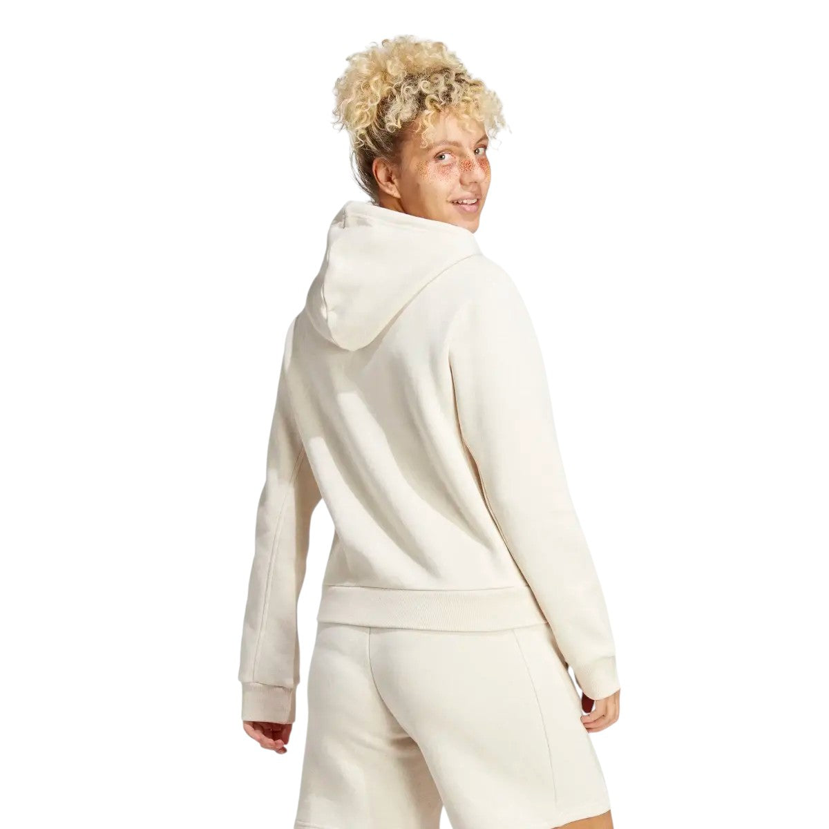adidas Womens ALL SZN Fleece Full-Zip Hoodie - White