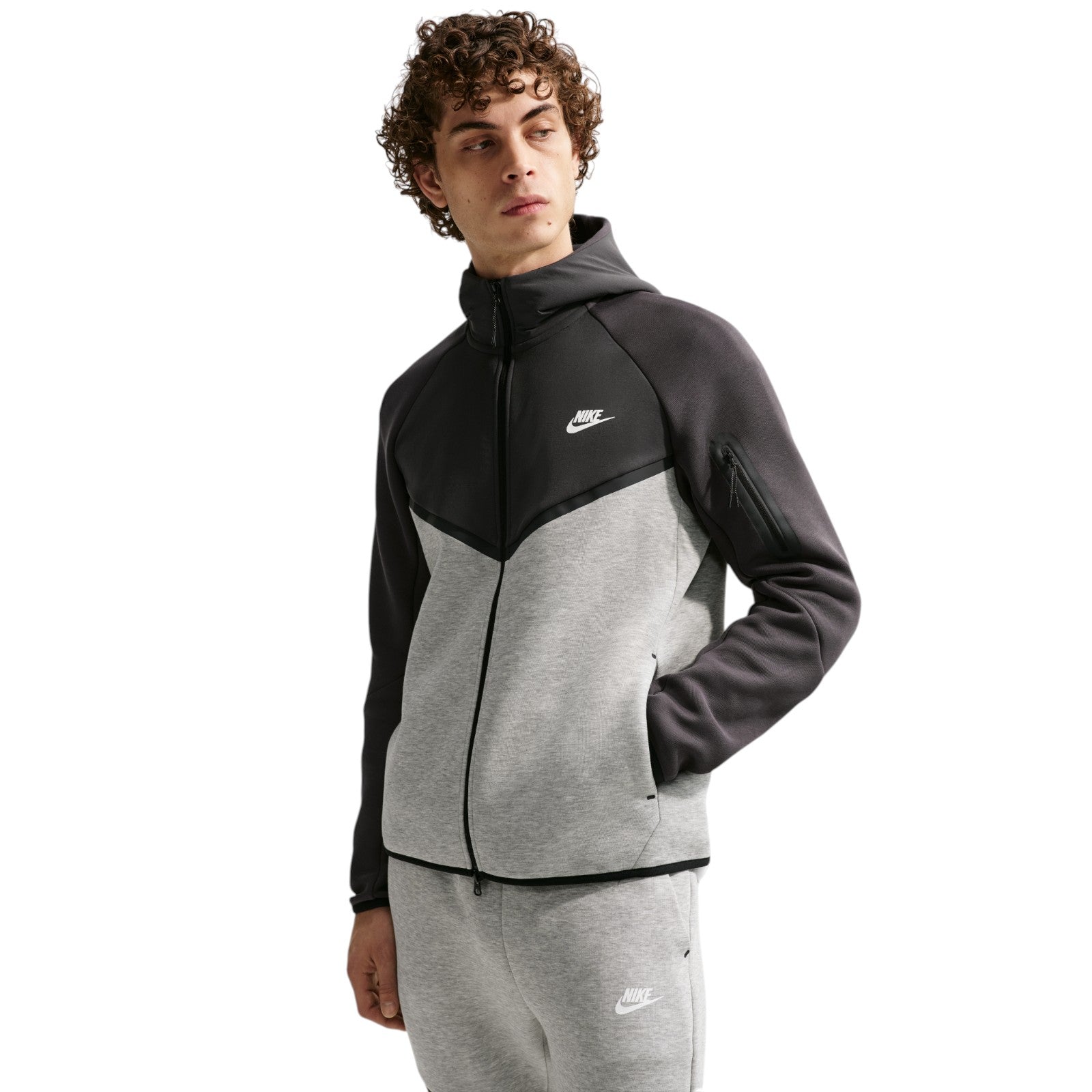 Nike Tech Men's Fleece Windrunner Full-Zip Jacket - Grey