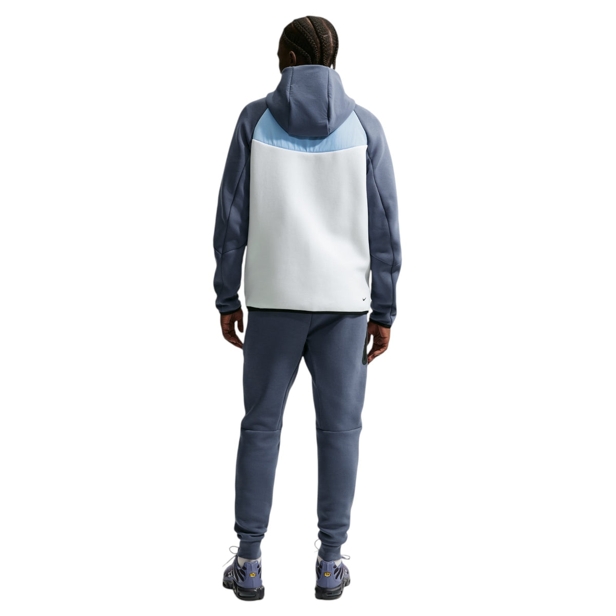 Nike Tech Men's Fleece Windrunner Full-Zip Jacket - White / Blue