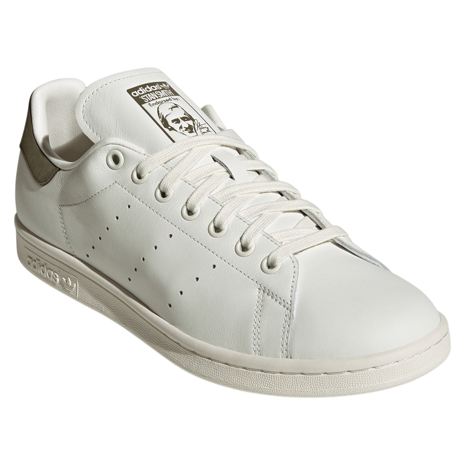 adidas Originals Stan Smith Shoes - Core White / Olive Strata