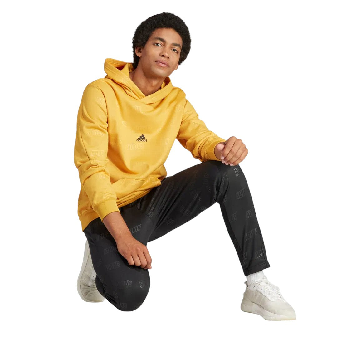 adidas Embossed Polar Fleece Hoodie - Yellow