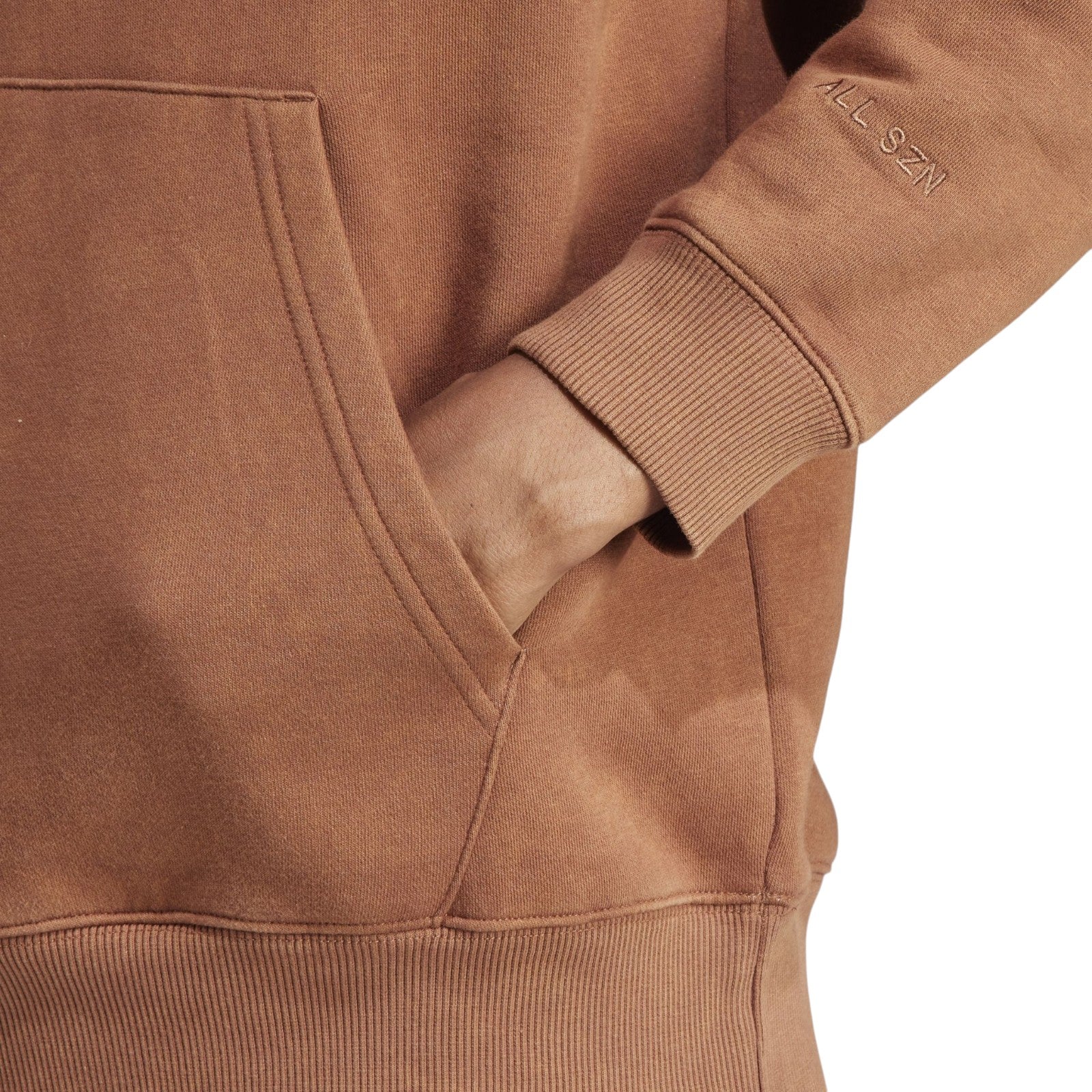 adidas ALL SZN Garment-Wash Hoodie - Brown