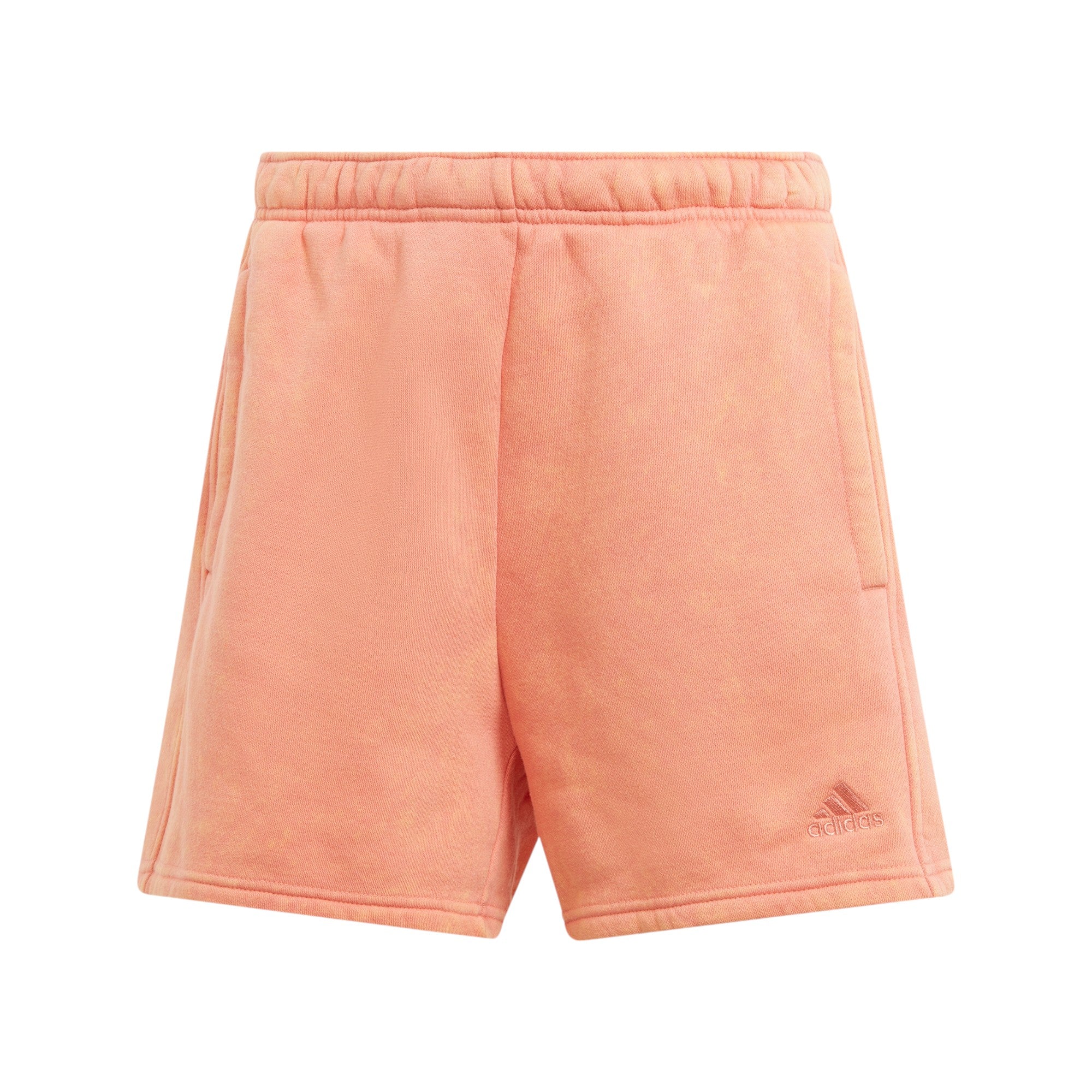 adidas Womens ALL SZN Fleece Washed Shorts - Peach