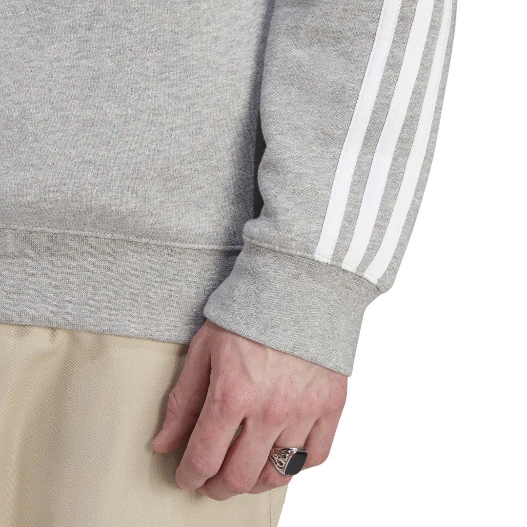 adidas Originals Men's Adicolor Classics 3-Stripes Half-Zip Sweatshirt - Grey