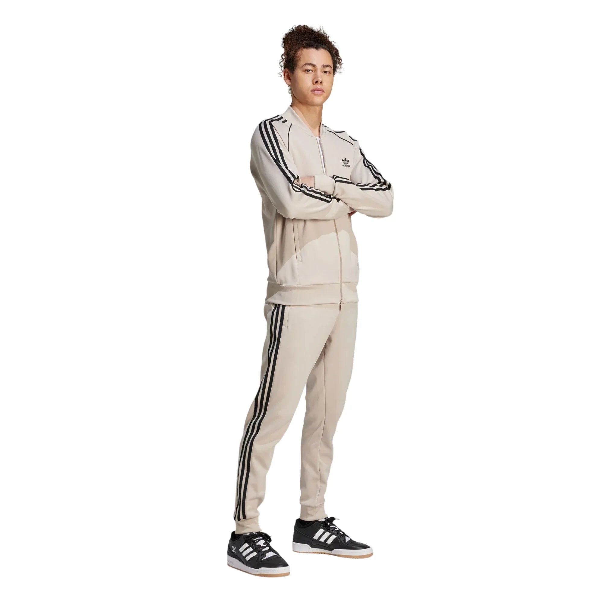 adidas Originals Superstar Track Pants - Wonder Beige / Black - ViaductClothing